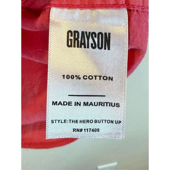 Grayson “The Hero” Pink Long Sleeve Button Up Collared Shirt Women's Medium - Picture 6 of 10